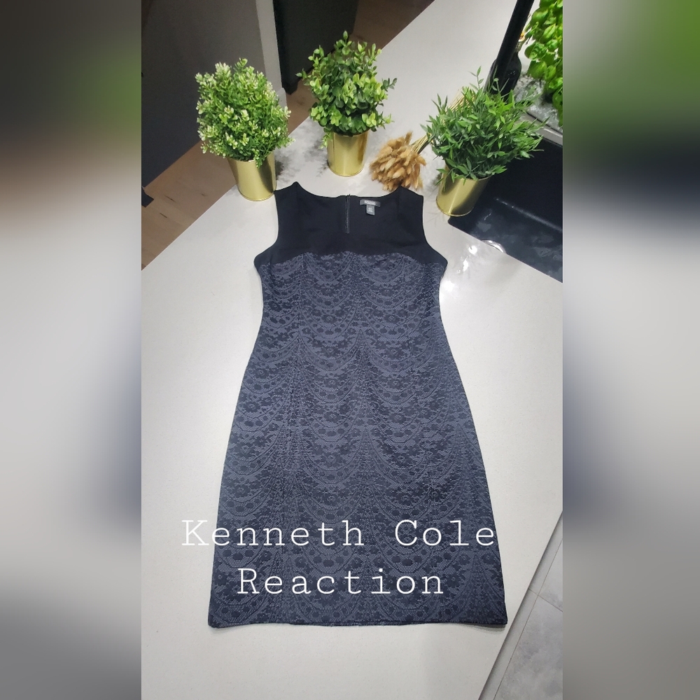 NWOT KENNETH COLE REACTION Pretty Lace Print Midi Dress